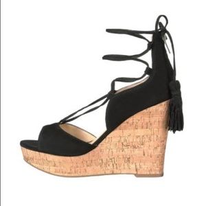 Ivanka Trump Helan 3 tassel cork wedge (NWOT)